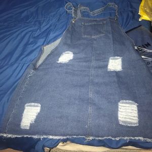Jean romper ,Bought size to small